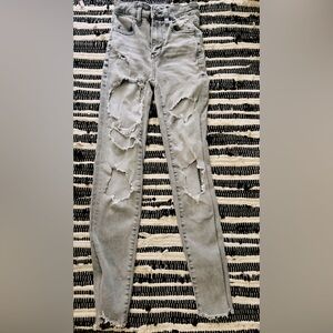 American Eagle size 00, gray next level stretch